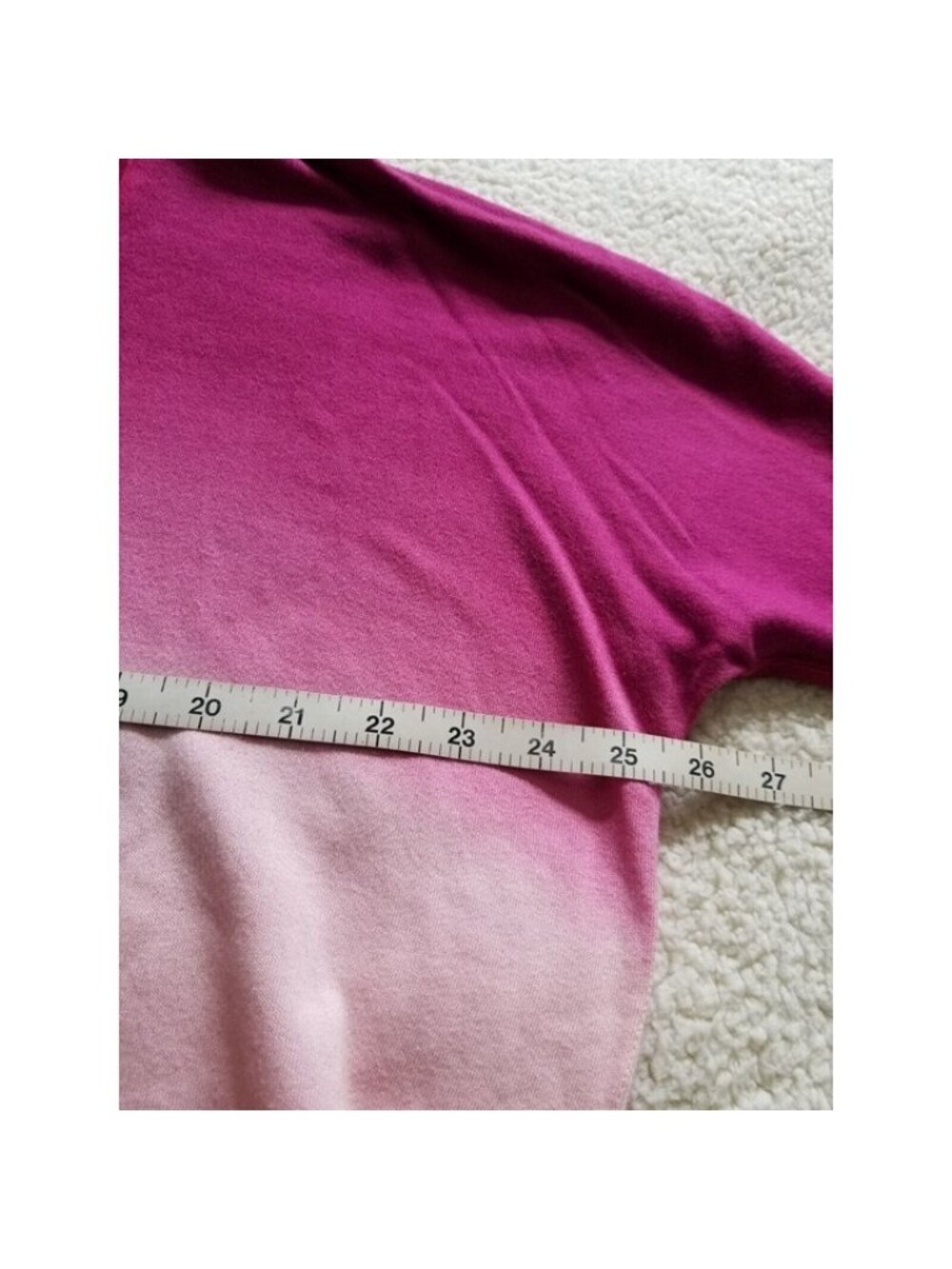 ZADIG & VOLTAIRE Zadig Malibu Dye Dip French Terry Short Sleeve Sweatshirt Sz L - Picture 9 of 11